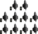 The Pure Pour Liquor Bottle Pourers - Leak-Proof Pour Spouts with Dust Caps – Fits Most Alcohol, Syrup, Olive Oil & Vinegar Bottles – Dishwasher Safe - 10 Pack