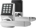 Keyless Entry Door Lock with Handle, Keypad Lock, IC Card & Key, Easy Installation, Satin Nickel