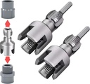 2-in-1 Integrated Internal & External Pipe Threading Tool, PVC Pipe Threader Kit, High-Strength PVC Threader for Plumbing & DIY Repair, 1/2” Size