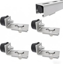 Heavy Duty Steel Trolley Roller Wheels Limit Trolley Assembly Positioning for Unistrut Strut Channel with 1-5/8" Wide and All 1-5/8" or Taller Strut Channel (4 Pack)