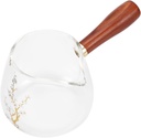 Zerodeko Milk Latte Cup japanese coffee clear teapot Espresso Measuring Glass Kitchen Cup japanese glass teapot for stovetop flower teapot Mini Milk Pot wooden Orange juice office household
