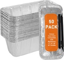 50-Pack Grease Cup Liners Compatible with Blackstone 5017 Griddle, Aluminum Foil Drip Pan Griddle Accessories Grease Catcher Cup Liner for 17, 22, 28, 36 Inch, Disposable Grill Grease Trays
