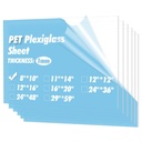 Art3d 5-Pack of 8×10" PET/Plexiglass Sheets, Transparent Clear Flexible Plastic Sheet Panels for Craft, Picture Frames, Sign Blank, DIY Display Project