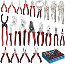 DISEN Pliers Set, 21 Pieces Full Assortment of Plier with EVA, Versatile Pliers Tool Set for Plyers Ideal as Home Use, Holiday, Fathers' Day Gift