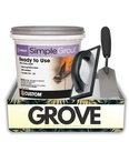 Custom Building Products SimpleGrout Indoor Natural Gray Grout 1 qt Bundle with Grout Float & Margin Trowel – Premixed Sanded for Tile Installation and Repair – Gift Set (3 Items)
