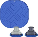 Air Fryer Trivets Suitable for Ninja Crispi- Silicone Hot Pads Potholders for Ninja Crispi Airfryer Accessories- Heat-Resistant Portable Non-Slip Kitchen Cooking Holder-Dark Blue