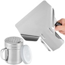 CUSINIUM Popcorn Scoop Right Handle and Medium Holes Dredge Set - Metal Popcorn Scooper - French Fry Scoop - No Seasonings/Consumables included