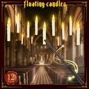 Halloween Decorations - Floating Candles with Wand, 12 Pcs Flameless Candles with Warm Light Flickering, Witch Wizard Christmas Decor for Indoor Home Room Classroom Bedroom Birthday Party