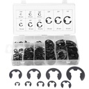 Boatsea 300Pcs E-Clip Circlip Assortment Set, External Retaining Clips Assortment Set, Alloy Steel Circlip Kit, Anti Walk Washers, Includes 17 Sizes of 1/16" - 7/8"