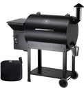 Z GRILLS Pellet Smoker Grill with PID Control, Rain Cover, 700 sq. in Cooking Area for Outdoor BBQ, ZPG-7002B