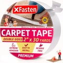 XFasten Double Sided Carpet Tape for Area Rugs, 2 Inch x 30 Yards – Heavy Duty Anti Slip Rug Grip Tape, Works as Rug Grippers, Residue Free, Wood Safe, Easy Removal for Hardwood and Laminated Floors