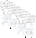 SLEEKLIGHTING 13Watt T2 Spiral CFL GU24 2 Prong Light Bulb Base 2700K 900lm -UL Approved 120v 60Hz Light Bulb- Mini Twist Lock Spiral -Self Ballasted Compact Fluorescent -Warm White Light 4pack
