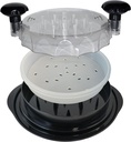 Chicken shredder large with removable insert chicken breast and other meat shredder tool twist, hand operated twist to shred chicken beef pork or lettuce working built in non slip solution