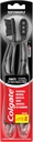 Colgate 360 Vibrate Charcoal Battery Operated Toothbrush Pack, Soft with 1 AAA Battery Included, Black, 2 Count