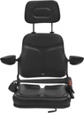 Universal Tractor Seat 220 Lbs Load Capacity Tractor Seat with Adjustable Seat & Adjustable Backrest & Adjustable Headrest Lawn Mower Seats for Tractors, Harvesters, Agricultural Vehicles