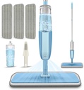 Spray Mops for Hardwood Floor Cleaning: MEXERRIS Wet Dust Dry Mop with 3 Washable Mopping Pads - Flat Floor Mop with Sprayer Home Commercial Use for Wood Laminate Ceramic Tiles Vinyl