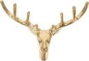 jojofuny Brass Deer Head Handle Cabinet Pulls Decorative Drawer Knobs for Home Wardrobe Dresser Creative Polished Brass with Comfortable Grip