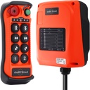 8 Channel Button Hoist Crane Industrial Wireless Radio Remote Control Transmitter and Receiver for 12V 24V Overhead Bridge Crane Electric Chain Hoist Controller Q800