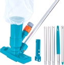 U.S. Pool Supply Above Ground Pool Vacuum Cleaner, Manual Pool Vacuum Cleaner, Spa Cleaner for Hot Tub, Ponds - 5 Section 4ft Pole, Mesh Leaf Bag, Telescopic Pole Attachment - Attaches to Garden Hose