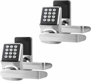 Cielsa Dawn Keyless Entry Door Lock, Electronic Keypad Door Lock with Handle, Digital Door Lock with keypads, IC Card and Key, Easy Installation for Home, Hotel(‎Brushed Nickel,2PACK)
