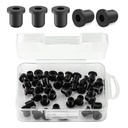 40Pcs 3/16"ID,1/4" Drill Hole Black Rubber Grommets, Top Hat Grommet Rubber Hole Plugs for Protecting Wires Cable